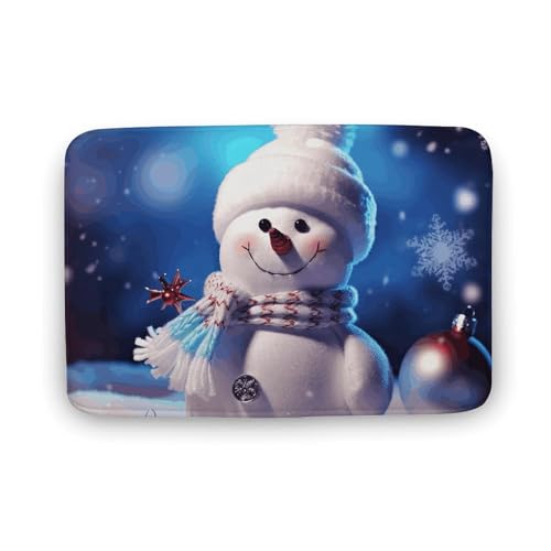 Türmatte für den Innen- und Außenbereich, Motiv: Schneemann mit Schneemann-Motiv, geeignet für Schlafzimmer, Büro von LYDSKGEQ
