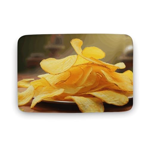 Türmatten für den Innen- und Außenbereich, Motiv: Kartoffelchips, für Eingangstür, Küche, Teppich, geeignet für Schlafzimmer, Büro von LYDSKGEQ