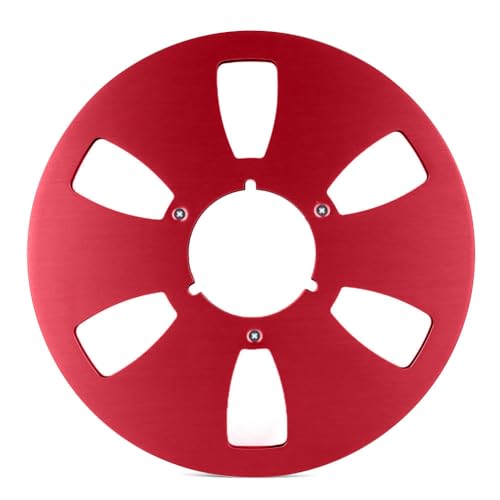 LYEAA 10,5 Zoll Leere Bandspule Biegewiderstand 6 Loch Aufnahme Band Spule Ersatz for Studer ReVox/TEAC/BASF (Rot) von LYEAA