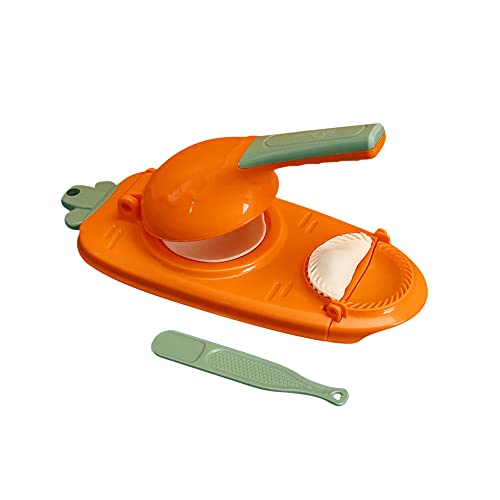 LYEAA 2-in-1 Teigtaschen-Werkzeug, Lebensmittelqualität, manuelle Teighautpresse, arbeitssparend, Backen, Gebäck for Zuhause, Küchenutensilien (orange) von LYEAA