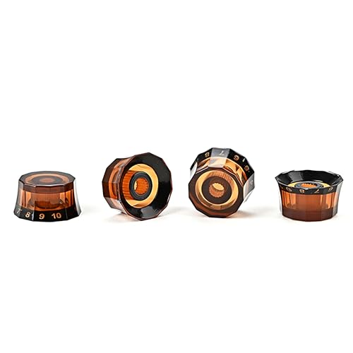 LYEAA 4Pcs Speed Volume Tone Control Knobs Lampenschirm Stil Rotary Volume Tone Buttons 6mm PRS Gitarre Zubehör von LYEAA
