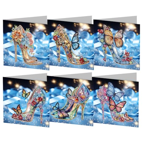 LYEAA 5D DIY Diamond Painting Christmas Greeting Card with Envelopes Handgefertigte 5D Strass Stickerei Kunst Karten Kits Kunsthandwerk for Geburtstag Erntedankfest von LYEAA
