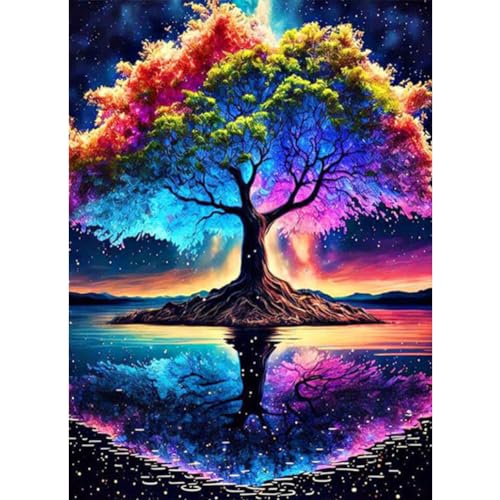 LYEAA 5d DIY Vollquadratische Bohrer teilweise AB -Bohrer Diamant Malerei Buntes Baum 45x60 cm LYEAA 5d DIY Vollquadratische Bohrer teilweise AB -Bohrer Diamant Malerei Buntes Baum 45x60 cm von LYEAA
