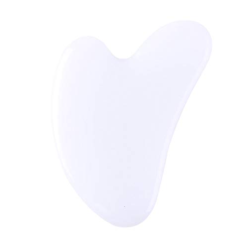 LYEAA Gua Sha Massage-Werkzeug, Jade Gua Sha Board für Gesicht, Körper Haut Massage, Akupunktur Therapie Triggerpunkt Behandlung (weiß) von LYEAA