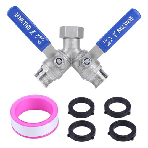 LYEAA Heavy Duty Schlauchsplitter Edelstahl Gartenschlauch Y-Valve Schlauch Splitter 3/4 GHT-Gewinde y Ventil Wassergartenschlauch-Fassadapter mit langem Griff für eine effiziente Wasserverteilung LYEAA Heavy Duty Schlauchsplitter Edelstahl Gartenschlauch Y-Valve Schlauch Splitter 3/4 GHT-Gewinde y Ventil Wassergartenschlauch-Fassadapter mit langem Griff für eine effiziente Wasserverteilung von LYEAA