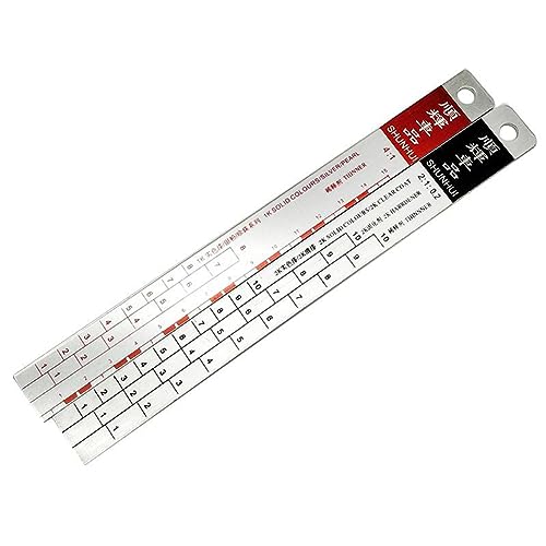 LYEAA Lackierwerkzeug-Lineal-Set, Metall-Autolack-Messlineal, genaue Messungen, Standard-Autolack-Lineal, multifunktional for die Fahrzeuglackierung von LYEAA