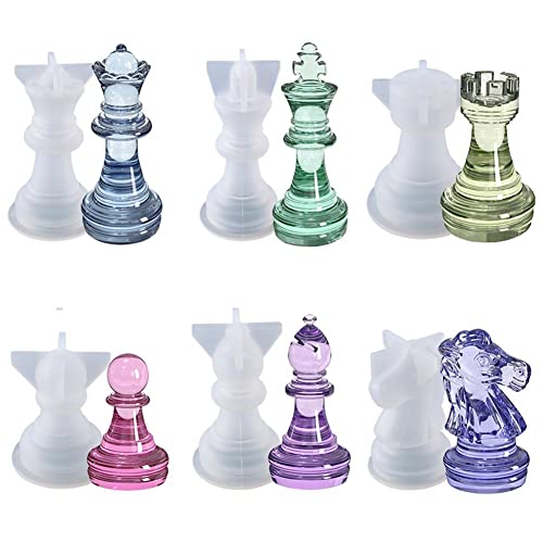 LYEAA Silikonform for Schachfiguren zum Selbermachen, internationales Schach, Epoxidharz, handgefertigt, Schmuck, Heimdekoration, Gießwerkzeuge von LYEAA
