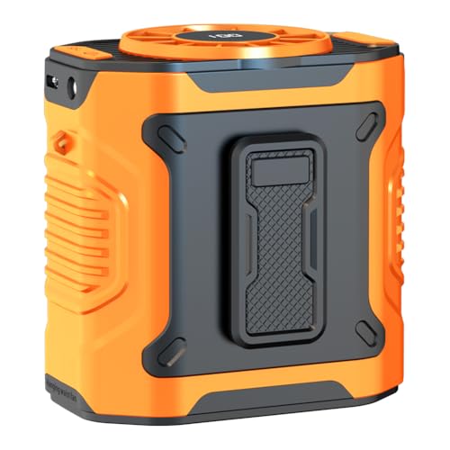 LYEAA Tragbarer Taillenlüfter USB -wiederaufladbarer Clip auf tragbarem Gürtelhemd Körperlüfter (orange) (orange) von LYEAA