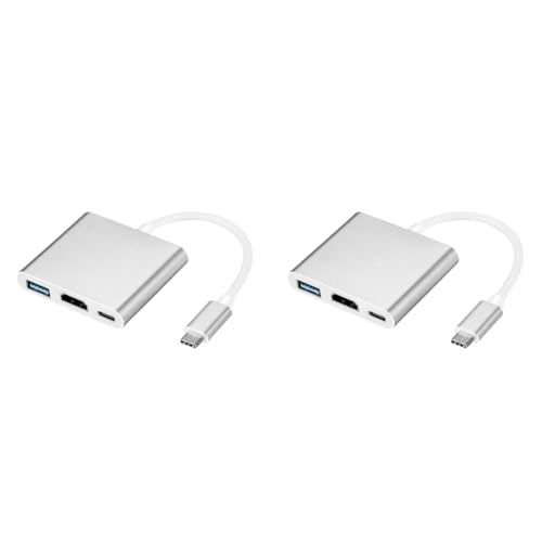 LYEAA USB-C Hub 3-in-1 auf 4K HDMI Kabel Konverter mit 100W PD & USB 3.0 Hub Ladestation für MacBook von LYEAA
