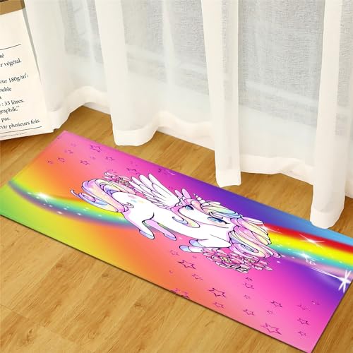 LYFDN Läufer Flur Teppich Cartoon-Einhorn-Muster Küchenmatten Waschbarer, Wertvoll Verwenden Für Teppichlaeufer, rutschfest und Küchenläufer Nützlich Küchenteppich Waschbar 40 x 100cm LYFDN Läufer Flur Teppich Cartoon-Einhorn-Muster Küchenmatten Waschbarer, Wertvoll Verwenden Für Teppichlaeufer, rutschfest und Küchenläufer Nützlich Küchenteppich Waschbar 40 x 100cm von LYFDN