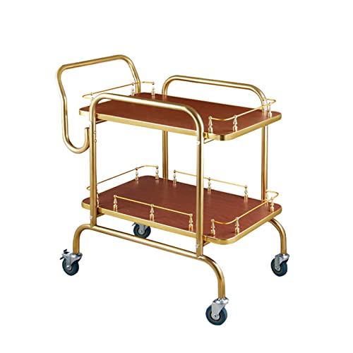 Barwagen Metallrahmen Servierwagen Barwagen mit Handlauf Mobile Kaffee- und Weinwagen auf Universalrollen mit Hausbremse Barwagen Metallrahmen Servierwagen Barwagen mit Handlauf Mobile Kaffee- und Weinwagen auf Universalrollen mit Hausbremse von LYFDPN