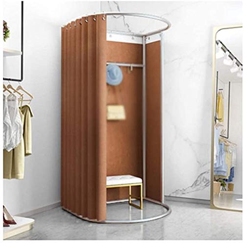 Einfache Umkleidekabine Sichtschutz Stehschutz Sichtschutz Umkleideraum Ankleidezimmer mit massiver Schiene faltbare Umkleidekabine (C 85x80x200cm) von LYFDPN