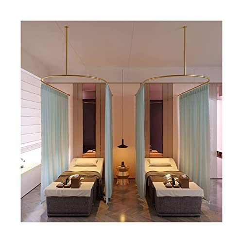 Kleiderzimmer für Bekleidungsgeschäft U-förmiges Metall Bewegliche Umkleidekabine Einfache tragbare Umkleidekabine für Fachgeschäfte Schlafzimmer (Blue 100x230x60CM) von LYFDPN