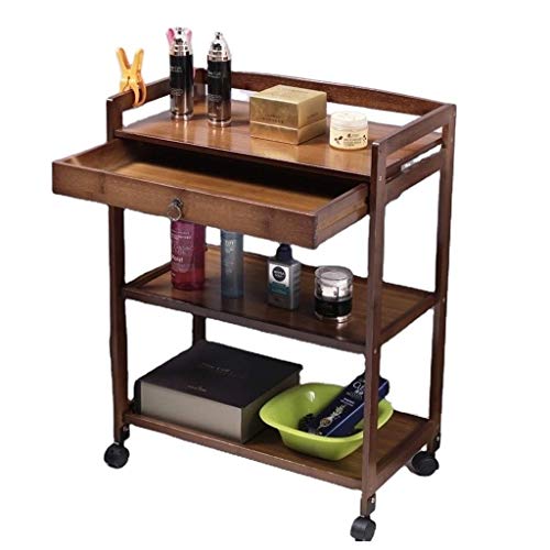 Küchenwagen Bar Servierwagen Küchenwagen Industrieller Bar- und Servierwagen Lebensmittelwagen Cremefarben Kommode mit Schublade von LYFDPN