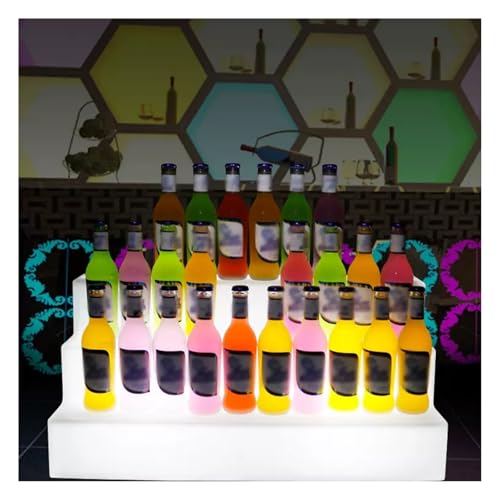LYFDPN 3-stufiges beleuchtetes Acryl-LED-Spirituosenflaschenregal für die Private/gewerbliche Bar von LYFDPN