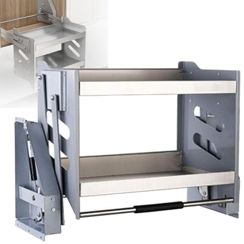 LYFDPN Ausziehbare Küchen-Aufbewahrungsregale, Hebekorb-Aufbewahrungsregale für Schränke, ausziehbare Küchen-Aufbewahrungsregale (46x30x52cm) von LYFDPN