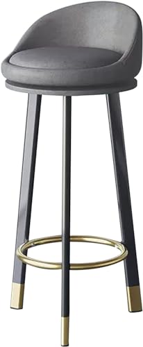 LYFDPN Drehbare Barhocker mit niedriger Rückenlehne, Kücheninsel-Barstuhl, Frühstückshocker in Thekenhöhe (a 80) von LYFDPN