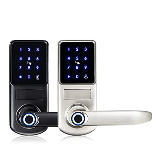 LYFDPN Fingerabdruck Elektronisches Türschloss mit App Digital Safe Keypad Remote Unlock für Heim- und Hotelsicherheit Smart Lock (Wit) von LYFDPN