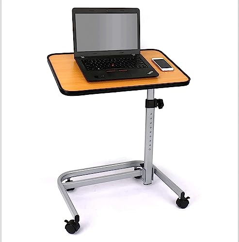LYFDPN Höhenverstellbarer Nachttisch, rollender Laptop-Tisch mit Rollen, Stehpult mit Stahlrahmen, moderner Nachttisch aus MDF-Holz, leicht () von LYFDPN