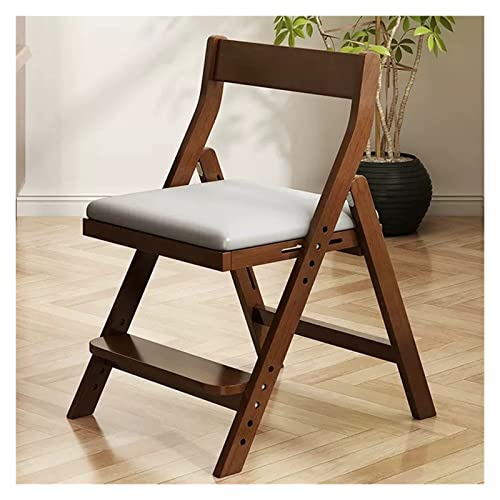 LYFDPN Massivholz klappbarer Esszimmerstuhl Küchensessel Tragbarer Outdoor-Freizeitstuhl Schreibtischstuhl gepolsterter Hocker Loungesitz (Grey Style) von LYFDPN