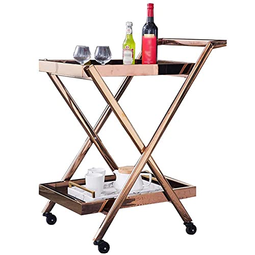 LYFDPN Servierwagen aus Glas mit Edelstahlrahmen, Tee-/Weinwagen mit 4 Rollen, ideal für Zuhause, Küche, Hotel oder Restaurant LYFDPN Servierwagen aus Glas mit Edelstahlrahmen, Tee-/Weinwagen mit 4 Rollen, ideal für Zuhause, Küche, Hotel oder Restaurant von LYFDPN
