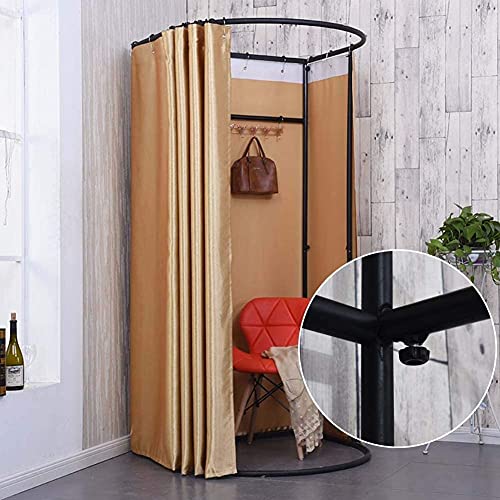 Modischer Bekleidungsgeschäft Ankleidezimmer Temporäre Garderobe Bewegliche Verdunklungsgarderobe für Einkaufszentrum Außenverdunklungsvorhang Schlafzimmermöbel (Gold) von LYFDPN