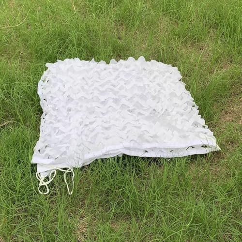 LYFHYSDSP Tarnnetz weiß, Tarnnetz Sonnenschutz, Sichtschutz Netz für den außenbereich für Tarnung, Jagd, Militärdekoration, Sonnenschutz(200x800 cm/6x26 ft) von LYFHYSDSP