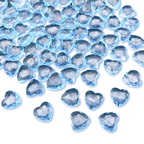 LYFJXX Wiederverwendbare künstliche Eiswürfel für Fotografie-Zubehör, Requisiten, Dekoration für Hochzeitsdekoration, Fotografie-Requisiten, Vasenfüller. (Blue Heart-Shaped) von LYFJXX