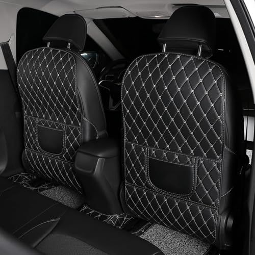 2 Stück Rücksitz Anti Kick Pad Auto für Audi Q7 7 Seats 2020 2021 2022 2023 2024 2025, Leder Vordersitze Rückenlehne Schutzpolster Organizer Sitzschutz Zubehör,Black+beige-Long Style 2 Stück Rücksitz Anti Kick Pad Auto für Audi Q7 7 Seats 2020 2021 2022 2023 2024 2025, Leder Vordersitze Rückenlehne Schutzpolster Organizer Sitzschutz Zubehör,Black+beige-Long Style von LYHCM