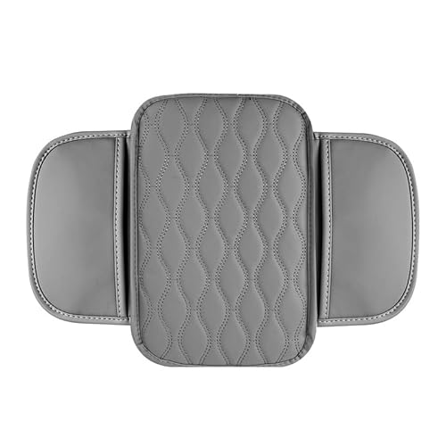LYHCM Auto Mittelkonsole Armlehne Pad für Kia Sportage Hybrid Plug-in Hybrid SWB SUV Seltos, Armlehnenkissen Armlehnenbezug Mittelarmlehne Abdeckung Mittelkonsole Zubehör,Grey von LYHCM