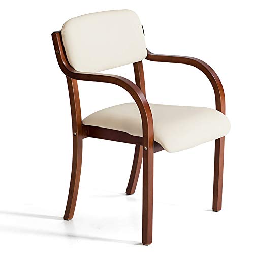 LYHD Esszimmerstuhl im nordischen Stil, Esszimmerstuhl aus massivem Holz, moderner minimalistischer Einzelarbeitsstuhl, mit Armlehnen Sessel mit offener Rückenlehne Ergonomisch von LYHD