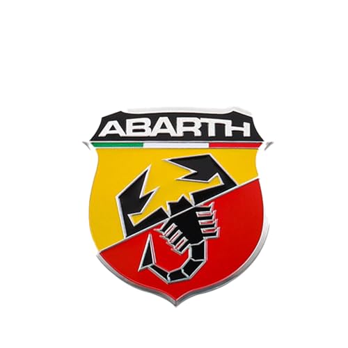Car Sticker Autoabzeichen Emblem für Abarth 500 Punto Stilo Ducato, 3D Metall Chrom Selbstklebende Logo Emblem Karosserie Dekorative Aufkleber von LYHH