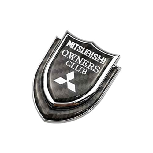 Car Sticker Autoabzeichen Emblem für Mitsubishi Lancer 9 10 ASX L200 Pajero Outlander, 3D Metall Chrom Selbstklebende Logo Emblem Karosserie Dekorative Aufkleber,normal-A von LYHH