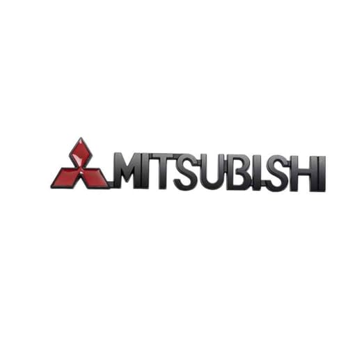 Car Sticker Autoabzeichen Emblem für Mitsubishi Space Star 2019-2023, 3D Metall Chrom Selbstklebende Logo Emblem Karosserie Dekorative Aufkleber,normal-Schwarz von LYHH