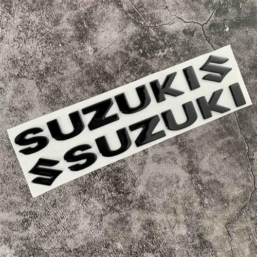 Car Sticker Autoabzeichen Emblem für Suzuki, 3D Metall Chrom Selbstklebende Logo Emblem Karosserie Dekorative Aufkleber,normal-Schwarz von LYHH