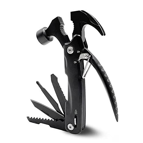 12 in 1 Multitool Hammer Multifunktionswerkzeug aus Edelstahl Multitools Hammer Tragbares Taschenwerkzeug Hammer für Camping, Outdoor & Haushalt von LYHLYA