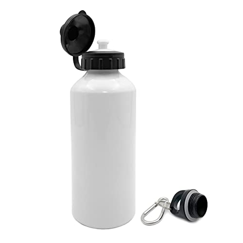 Sublimation Wasserflasche Rohlinge, 600 ML Sport Sublimation Flasche 2 Deckel Portable Wasserflasche für Sublimation von LYHLYA
