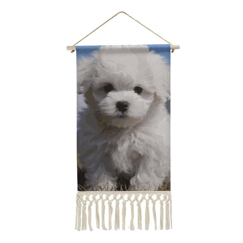 LYHVSFJW Bichon Frisé-Hunde-Wanddekoration, Gemälde zum Aufhängen, Leinwand, Wandkunst, Gemälde für Wohnzimmer, dekorativer Posterrahmen, Retro-Kunstdrucke, hängendes Bauernhaus-Banner für LYHVSFJW Bichon Frisé-Hunde-Wanddekoration, Gemälde zum Aufhängen, Leinwand, Wandkunst, Gemälde für Wohnzimmer, dekorativer Posterrahmen, Retro-Kunstdrucke, hängendes Bauernhaus-Banner für von LYHVSFJW