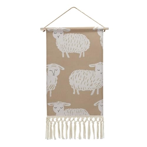 LYHVSFJW Wanddekoration im Kritzel-Stil, Schaf, zum Aufhängen, Leinwand, Wandkunst, Gemälde für Wohnzimmer, dekorativer Posterrahmen, Retro-Kunstdrucke, hängendes Bauernhaus-Banner für Innenbereich LYHVSFJW Wanddekoration im Kritzel-Stil, Schaf, zum Aufhängen, Leinwand, Wandkunst, Gemälde für Wohnzimmer, dekorativer Posterrahmen, Retro-Kunstdrucke, hängendes Bauernhaus-Banner für Innenbereich von LYHVSFJW