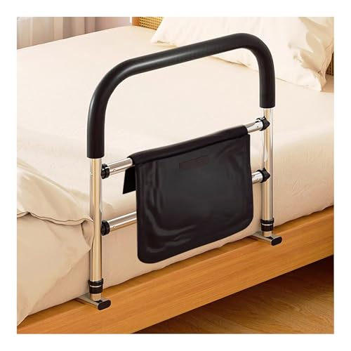 LYHXYLFT Bettgitter, Edelstahl-Stoßstange for Doppelbett, Mit Aufbewahrungstasche, Einfache Installation Und Belastbar Bis 150 Kg von LYHXYLFT