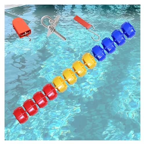 LYHXYLFT Schwimmbecken-Sicherheitstrennseil-Kits, Schwimmbecken-Sicherheitstrennseil Mit S-Haken Und Spanner, for Schwimmclubs(Steel Wire,9m/29.5ft) von LYHXYLFT