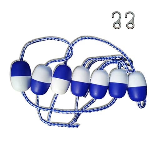 LYHXYLFT Schwimmende Sicherheitstrennlinie for Schwimmbäder, Vormontierte Trennboje Mit Haken, for Unterteilen Der Länge Der Schwimmbecken-Spurboje(18m/59ft) von LYHXYLFT