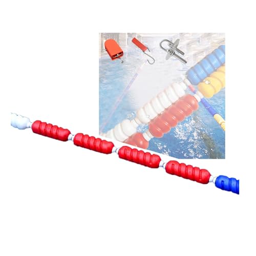 LYHXYLFT Schwimmleinen-Trennseil-Kits for Schwimmbäder, Anti-Wellen-Sicherheitsseil for Schwimmbäder, Effektive Sichtbarkeit for Schwimmbäder Mit Tiefentrennung(Nylon,9m/29.5ft) von LYHXYLFT