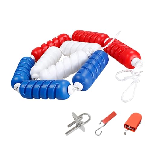 LYHXYLFT Schwimmleinen-Trennseil-Kits for die Sicherheit von Schwimmbädern, schwimmende Pool-Trennlinie mit S-Haken und Spanner, zur Trennung der Pooltiefe(Nylon,3m/9.9ft) von LYHXYLFT