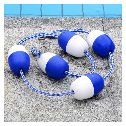 LYHXYLFT Vormontierte Boje Mit Haken, Verstellbares Sicherheitstrennseil for Schwimmbäder, Blau Und Weiß for Pools Mit Unterschiedlicher Tiefe(9m/29.5ft) von LYHXYLFT