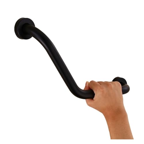 Haltegriff Dusche Badewannenarm Safe-Grip-Bar Edelstahl-Duschgriff Wandhalterung Handicap-Haltegriffe for Badezimmer(43cm Curved) von LYHYDMA