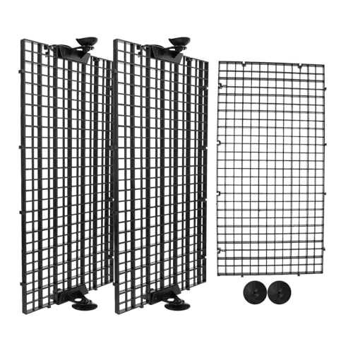 LYHYDMA Aquarium trennwand 3 Stück Aquarium-Trennwand 30x15cm Schwarz Isolation Board Set 10 Tassen Aquarium Partition PVC-Material Zucht Trennung(Black) von LYHYDMA