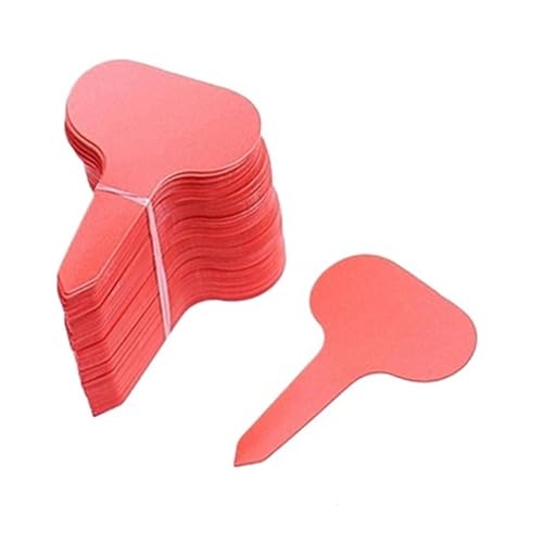 Pflanzenschilder Garten Etiketten Anlage Klassifizierung Sortierung Zeichen Tag Ticket Kunststoff Schreiben Platte Bord Plug In Karte Bunte(Red,100pcs) von LYHYDMA