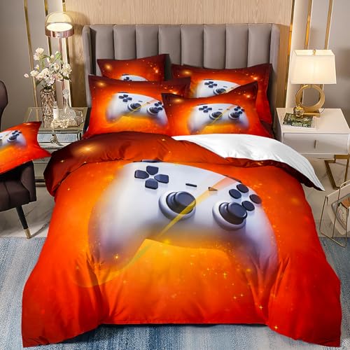 LYJKLST Bettwäsche 135x200 Gamer Gaming Muster Bettbezug 3teilig Microfaser Spiele Spieler Gamepad Bettwäsche Set und Kissenbezug 80x80 cm mit Reißverschluss Mehrfarbig 219 LYJKLST Bettwäsche 135x200 Gamer Gaming Muster Bettbezug 3teilig Microfaser Spiele Spieler Gamepad Bettwäsche Set und Kissenbezug 80x80 cm mit Reißverschluss Mehrfarbig 219 von LYJKLST