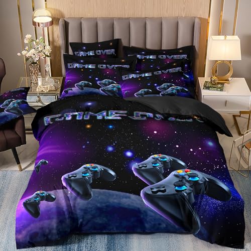 LYJKLST Bettwäsche 135x200 Gamer Gaming Muster Bettbezug 3teilig Microfaser Spiele Spieler Gamepad Bettwäsche Set und Kissenbezug 80x80 cm mit Reißverschluss Mehrfarbig 3 LYJKLST Bettwäsche 135x200 Gamer Gaming Muster Bettbezug 3teilig Microfaser Spiele Spieler Gamepad Bettwäsche Set und Kissenbezug 80x80 cm mit Reißverschluss Mehrfarbig 3 von LYJKLST